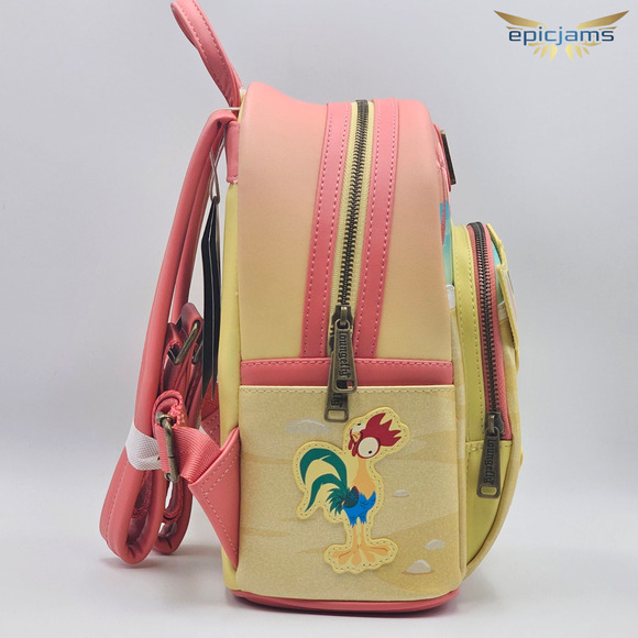 Loungefly Disney Moana Pua & Hei Hei Sunset Mini Backpack Bag New - Picture 4 of 8